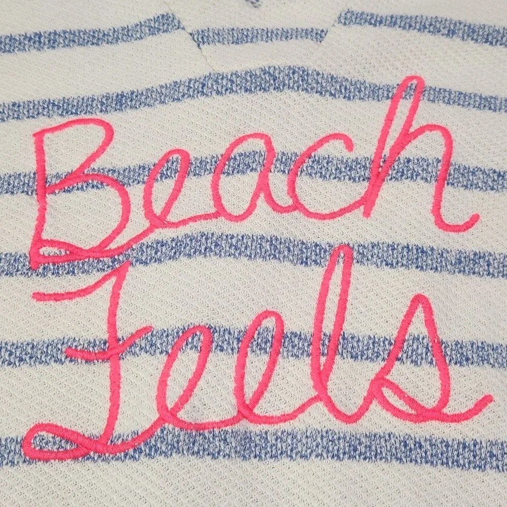 Old Navy Beach‎ Feels Embroidered Pullover Swim Cover Up Sweater Kids 10/12